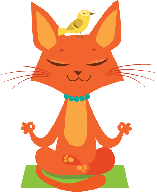 Cat Doing Yoga Clipart - Png Download (504x615), Png Download