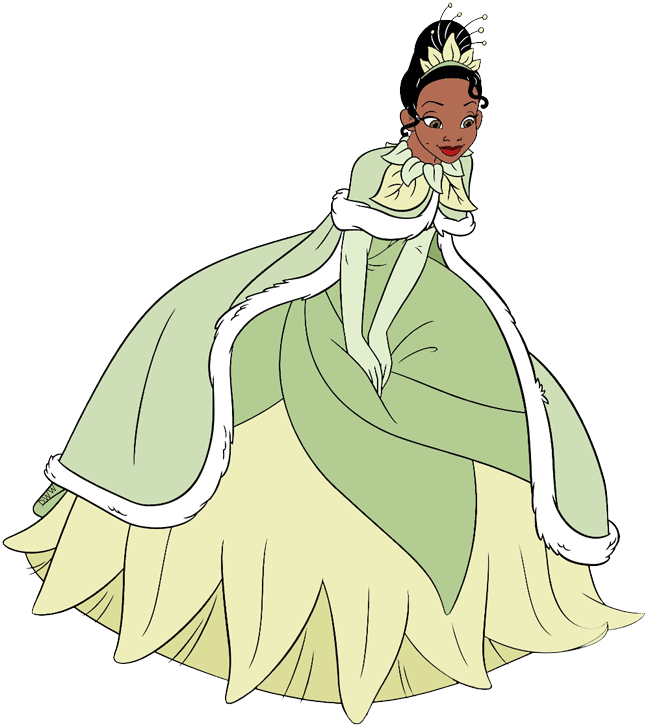 Tiana Wearing Winter Coat - Cartoon Clipart (649x727), Png Download