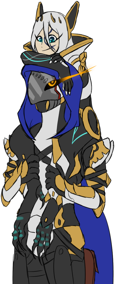 A Shy Warframe - Cartoon Clipart (667x1200), Png Download