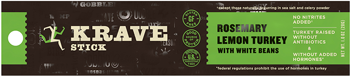 Krave Turkey Stick - Label Clipart (800x800), Png Download