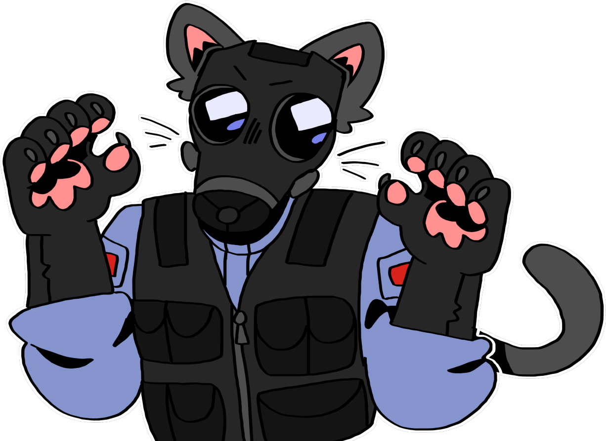 Rainbow Six - Furry - Cartoon Clipart (1280x942), Png Download