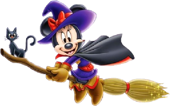 Minnie Disney Images Are On A Transparent Ⓒ - Halloween Good Night Gif Clipart (600x600), Png Download