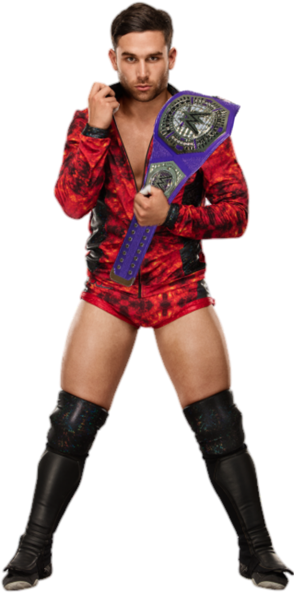 Mepic - Twitter - Com/georofcyaa - Wwe Noam Dar , Png - Noam Dar Cruiserweight Champion Clipart (586x1182), Png Download