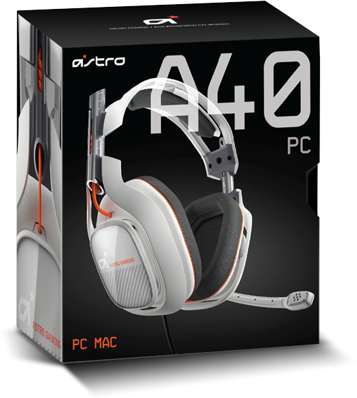 Astro A40 Gaming Headset Gen 2 In Light Grey - Headphones Clipart (1300x780), Png Download