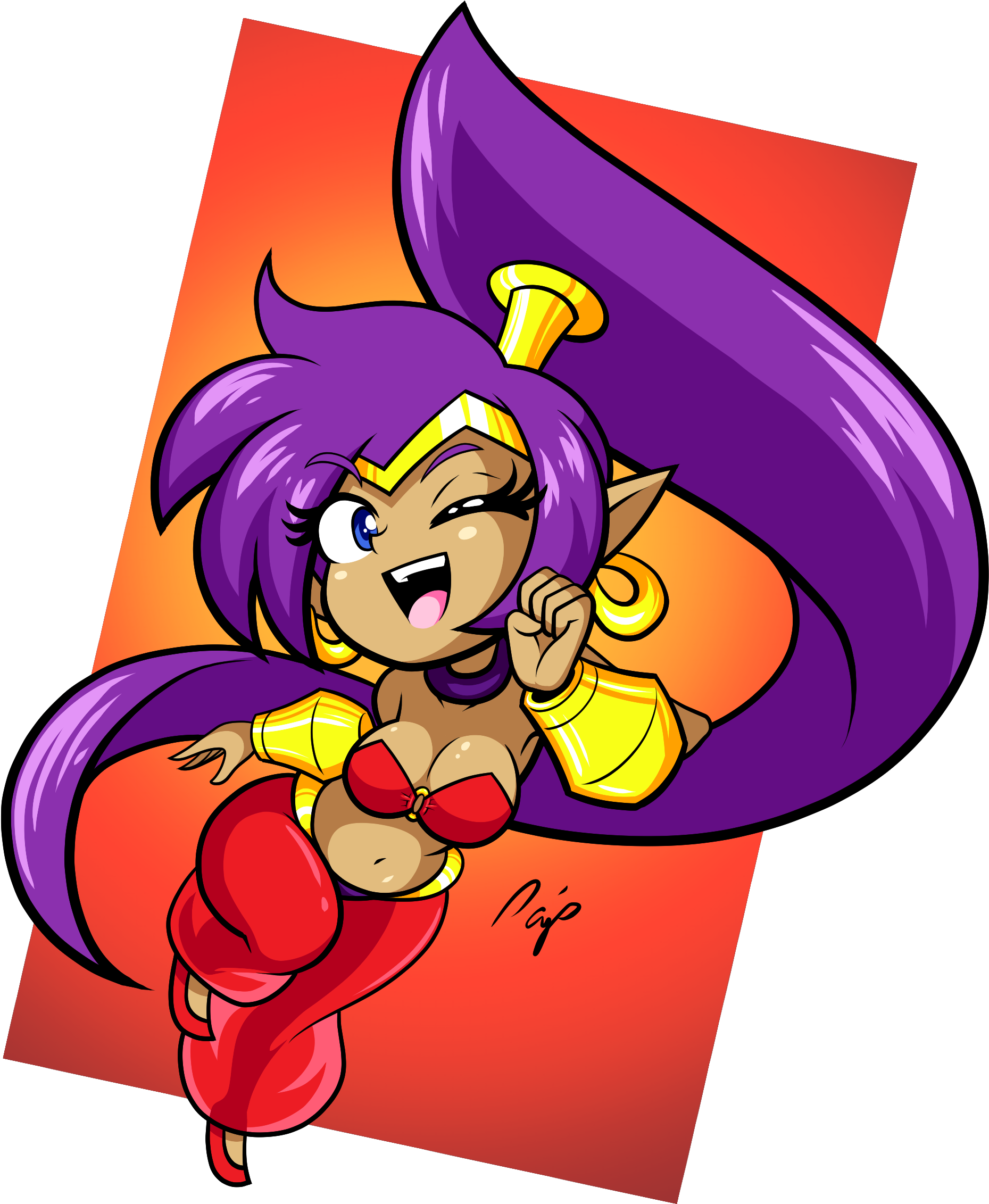 The Half Genie Hero - Cartoon Clipart (1908x2342), Png Download