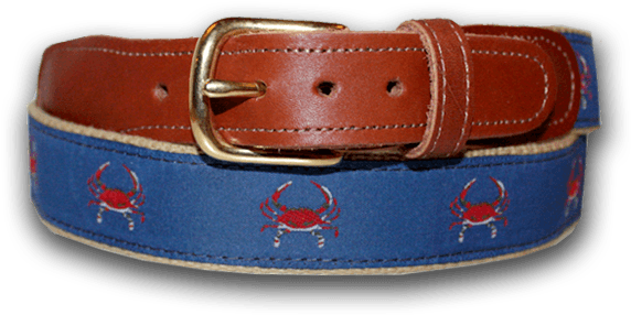 Blue & Red Crab / Belt - Belt Clipart (600x596), Png Download