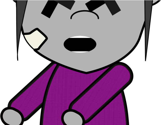 Chibi Clipart Zombie - Mentahan Kartun Kepala Zombie - Png Download (640x480), Png Download
