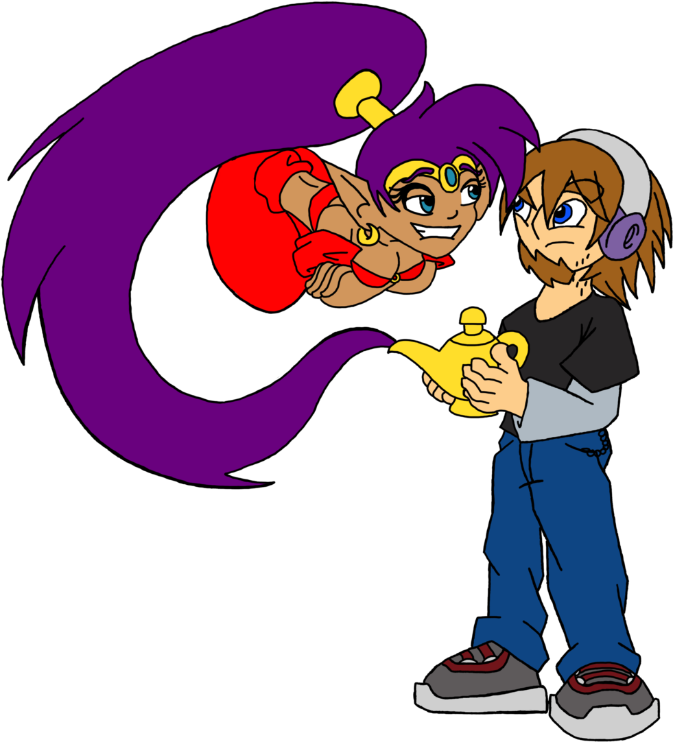 A Cheeky Half - Genie Girl Fan Art Clipart (1024x1114), Png Download