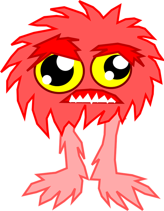 Alien Monster Zombie Creature Horror Fantasy Red - Monster 5 Clipart Png Transparent Png (563x720), Png Download