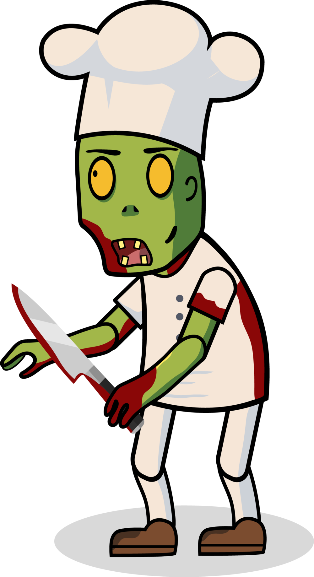 Graveyard Clipart Zombie - Cartoon - Png Download (1000x1838), Png Download