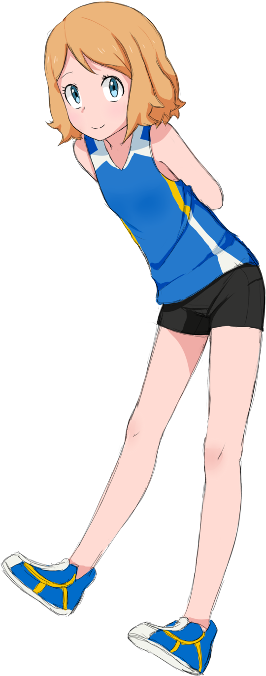 Png - Pokemon Serena Wears Ash's Clothes Clipart (1024x1448), Png Download