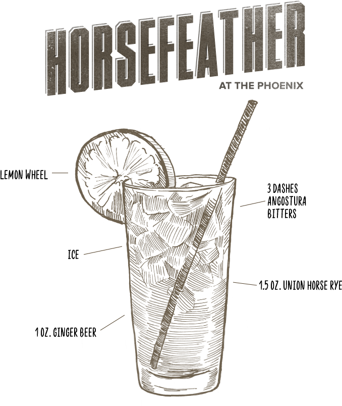 Horsefeather At The Phoenix - Cocktail Clipart (810x814), Png Download