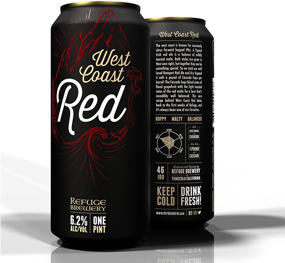 Refuge Brewing Co West Coast Red Ipa - Coca-cola Clipart (567x556), Png Download