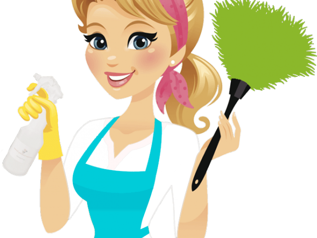 Clean Dishes Cliparts Free Download Clip Art Ⓒ - Cartoon Cleaner Maid - Png Download (640x480), Png Download