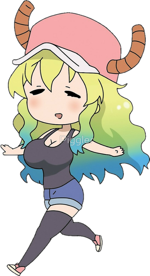 #lucoa #quetzalcoatl #kobayashi-san Chi No Maid Dragon - Cartoon Clipart (485x887), Png Download