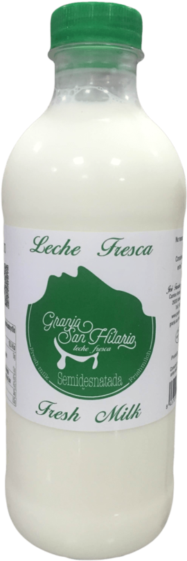 Granja San Hilario Fresh Whole Milk Bottle 1 L - Plastic Bottle Clipart (1024x1024), Png Download
