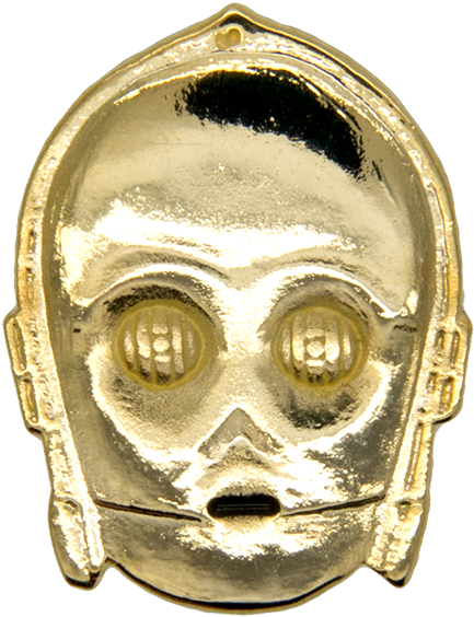 Star Wars C-3po Pin, Gold - Skull Clipart (600x600), Png Download