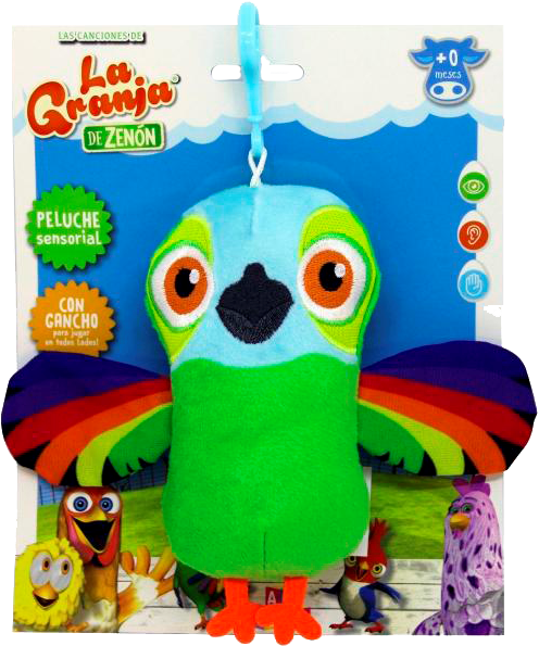 Imagen De Llavero Lorito Pepe Canciones De La Granja - Peluches De La Granja De Zenón Clipart (600x600), Png Download