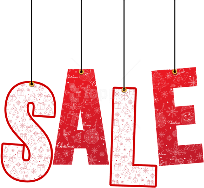 Free Png Download Christmas Hanging Sale Decoration - Transparent Background Sale Png Clipart (850x774), Png Download