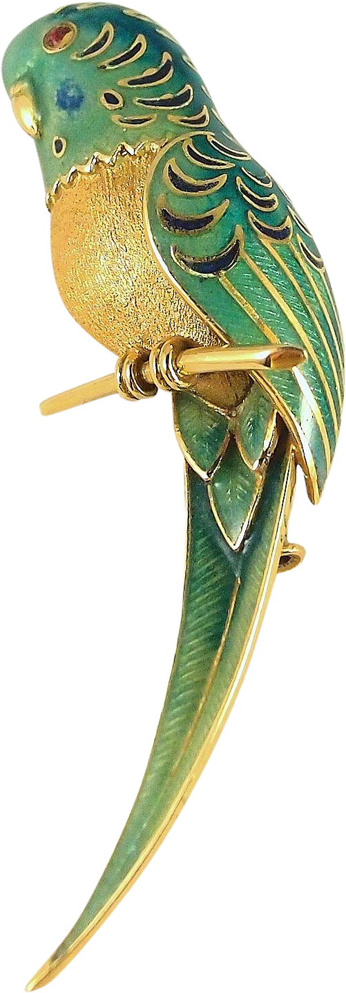 #birdofinstagram Three Dimensional #parrot Brooch In - Budgie Clipart (1435x1435), Png Download