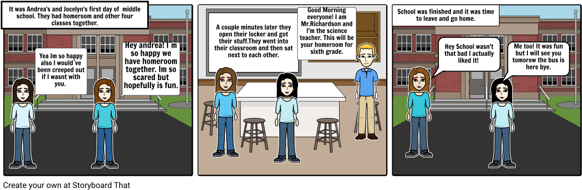 First Day Of Middle School - Cartoon Clipart (1164x385), Png Download