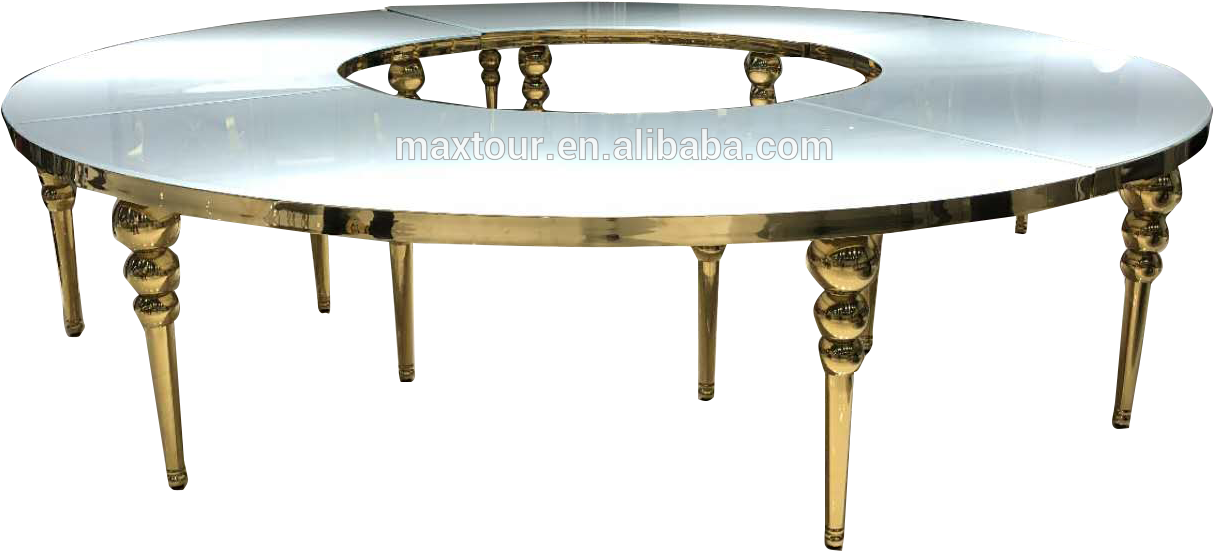 Popular Royal Fashion Half Moon Metal Legs Glass Top - Coffee Table Clipart (1440x1080), Png Download