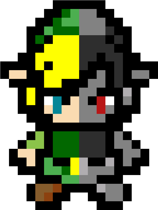 Link & Dark Link - Pixel Art Zelda Link Clipart (1184x1184), Png Download