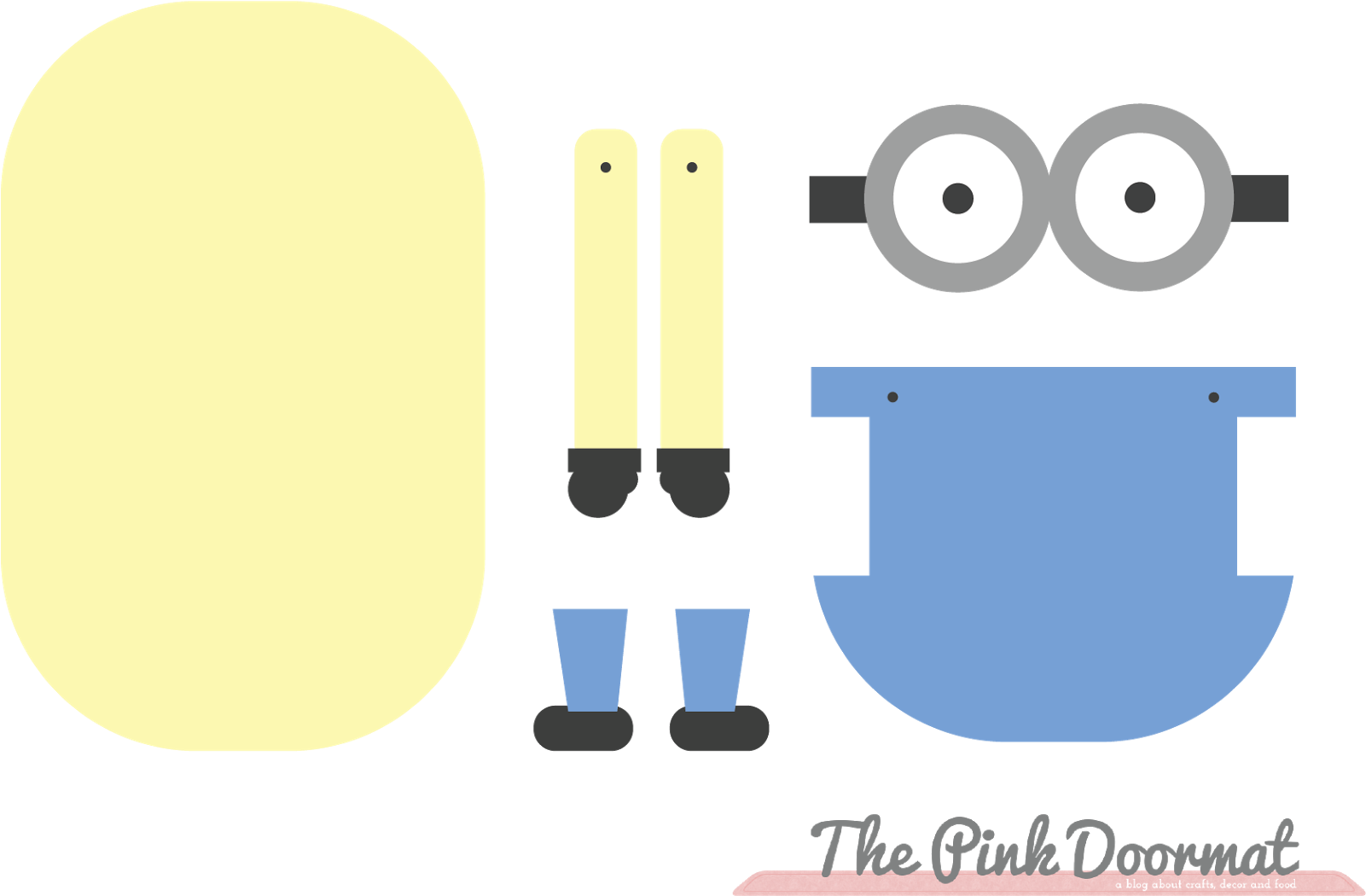 Make A Minion Template Clipart (1600x1059), Png Download