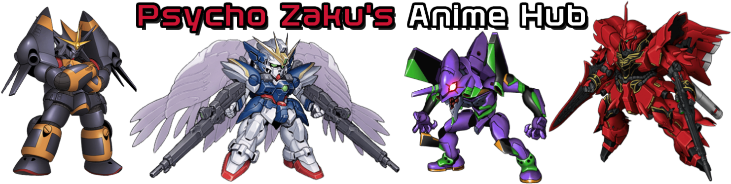 Psycho Zaku's Anime Hub - Action Figure Clipart (1500x379), Png Download
