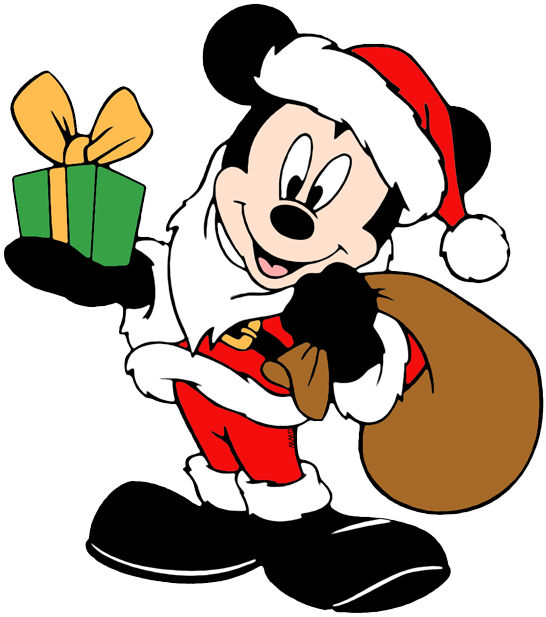 Baby Mickey Mouse Png - Minnie Mouse Santa Claus Cartoon Clipart (546x617), Png Download