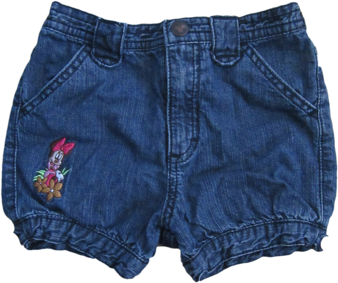 Baby Girls 18 Months Disney Store Minnie Mouse Jean - Pocket Clipart (669x560), Png Download
