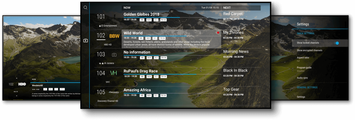 Wetek Wetv Screen Slide - Wetv Wetek Clipart (1242x419), Png Download