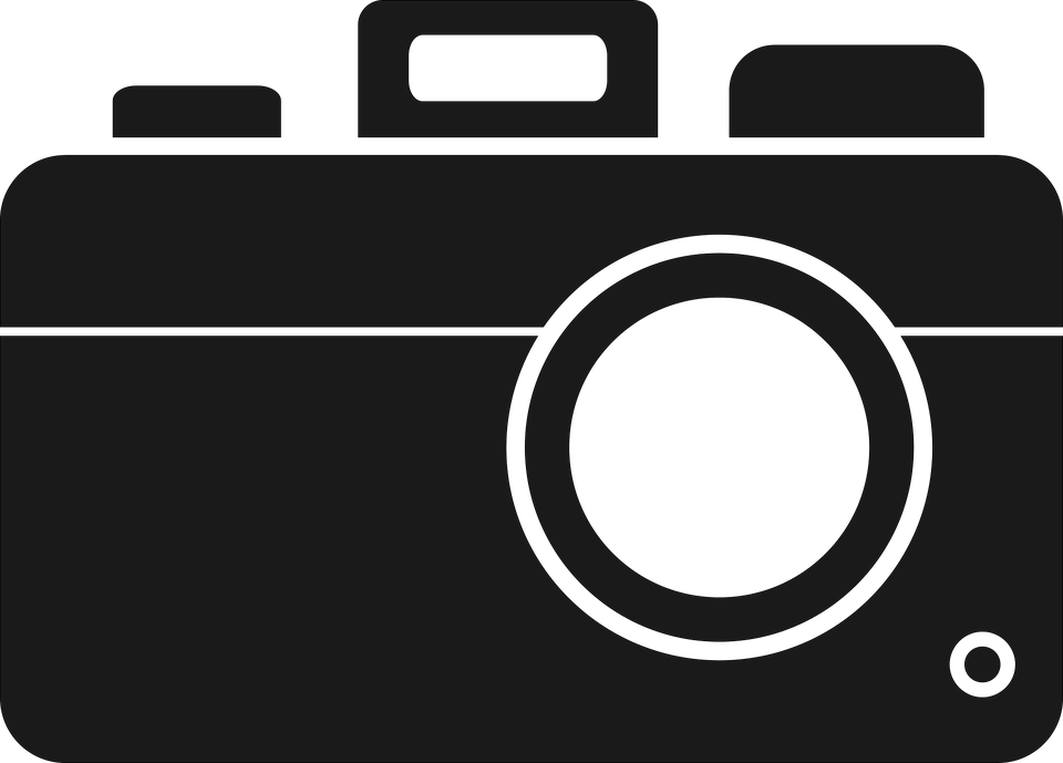 Camera Png Black And White - Icon Fotografi Png Clipart (960x689), Png Download