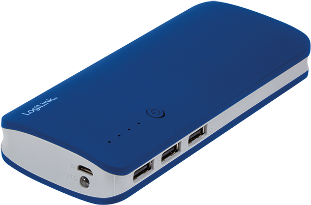 Logilink® Mobile Power Bank, 10,000 Mah, 3x Usb Ports, - Smartphone Clipart (800x800), Png Download