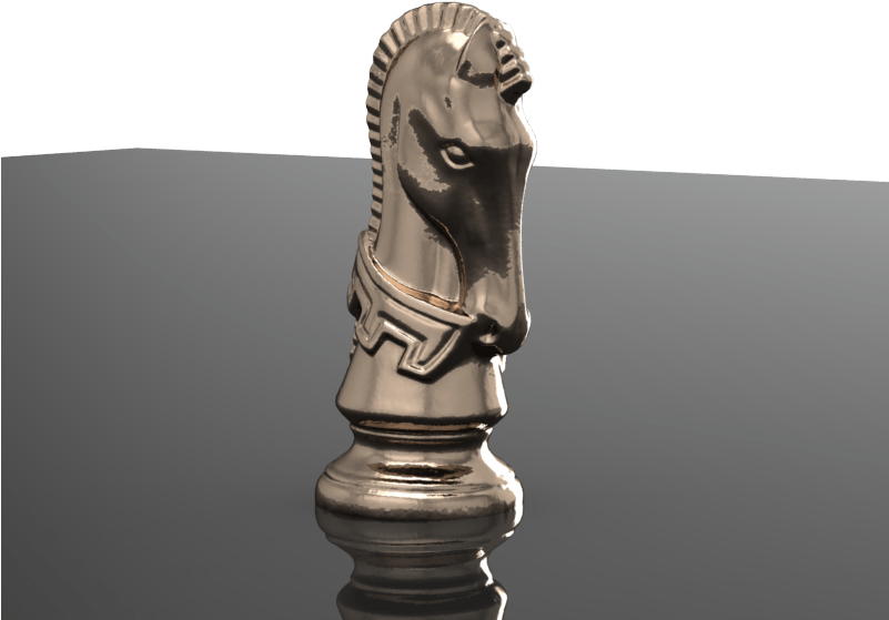 3djm 000003 - $7 - 95 - Knight Chess Piece - Bronze Sculpture Clipart (800x600), Png Download