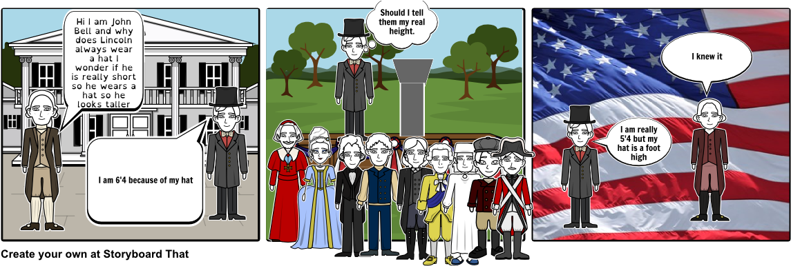 Abe Lincoln Real Hieght - Comics Clipart (1164x385), Png Download