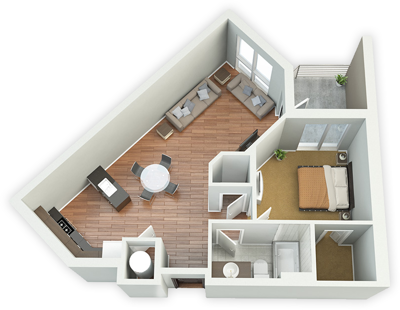 Detailed Property Floor Plans 3d Visualization For - Floor Plan Clipart (803x622), Png Download