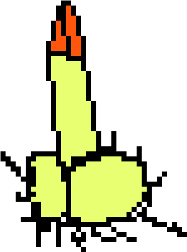 Hairy Dick - Pixelart Dick Clipart (600x580), Png Download