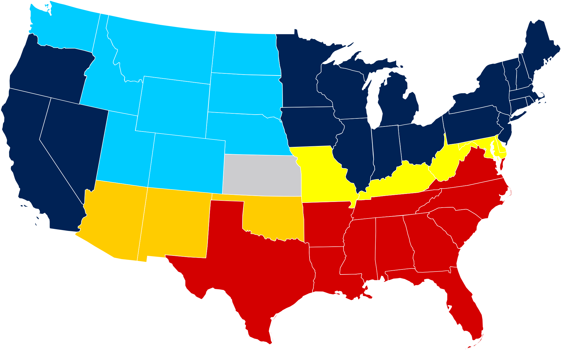 1864, Us Secession Map - Missouri Compromise Clipart (2000x1237), Png Download