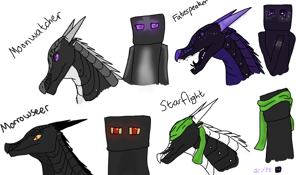 Minecraft Images Nightwings As Endermen Hd Wallpaper - Minecraft Fire Enderman Clipart (1230x711), Png Download