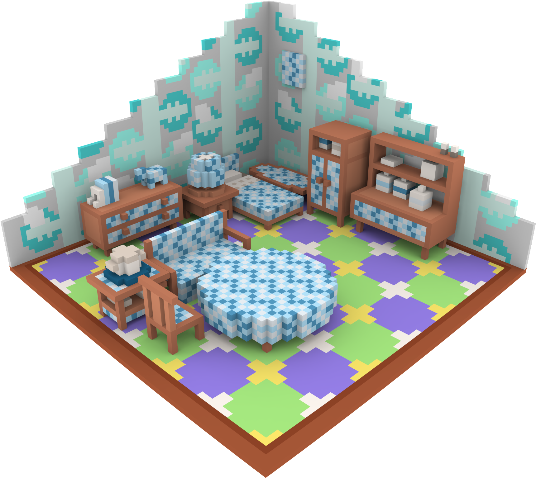 Animalcrossing - Voxel Animal Crossing Clipart (2048x1706), Png Download
