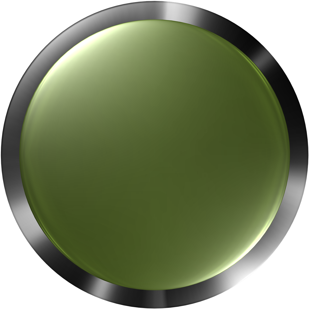 Button Press Digital Push 3d Png Image - Green Push Button 3d Clipart (1280x1280), Png Download