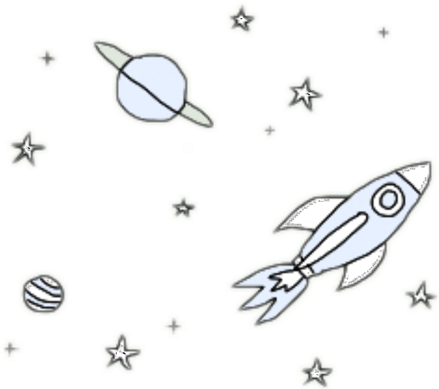 Planets Aesthetic Space Tumblr Sticker By H - Aesthetic Rocket Clipart (1024x1024), Png Download