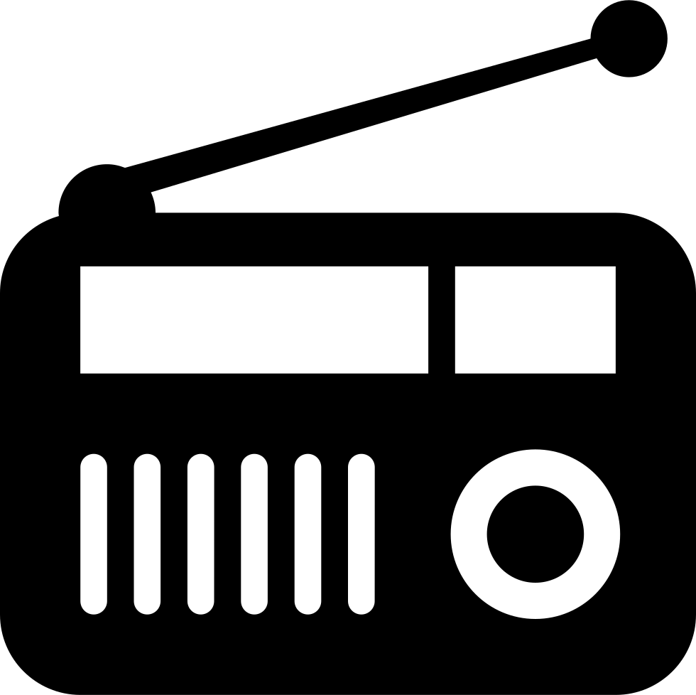 Png File Svg - Radio Icon Black Clipart (980x978), Png Download