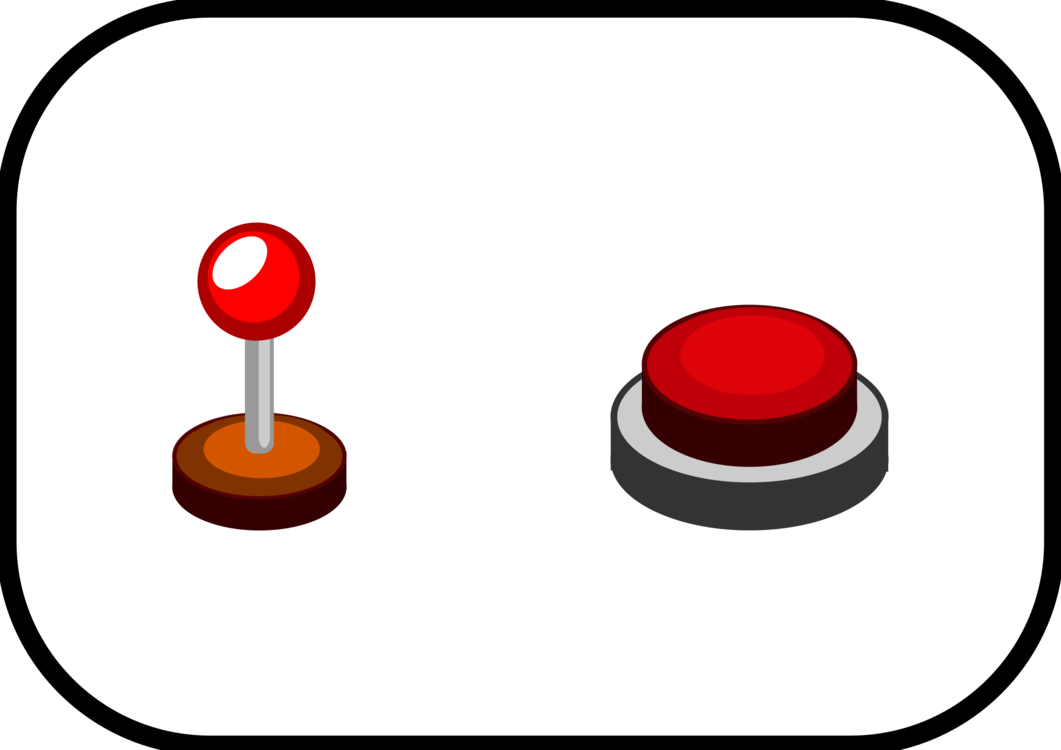 Computer Icons Classic Arcade Push-button Video Games - Arcade Push Button Png Clipart (1061x750), Png Download