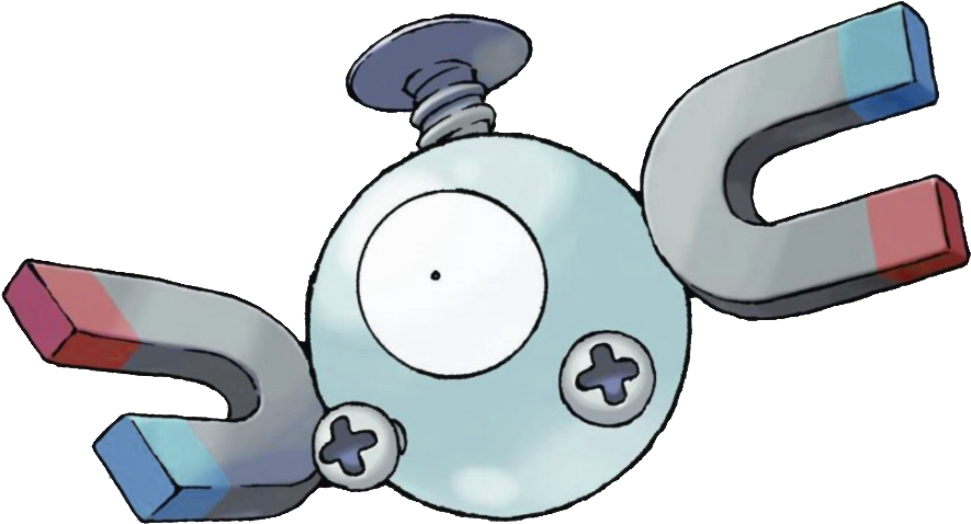 Magnemite Sugimori Artwork - Magneton Pokemon Go Clipart (937x937), Png Download