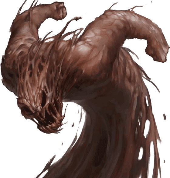 With Slime Creatures Closing In On Her From All Sides, - Omox Demon Pathfinder Clipart (584x584), Png Download