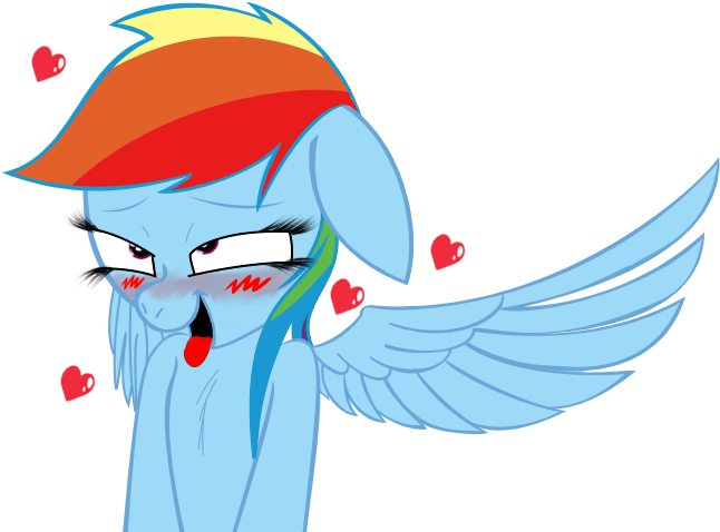 Dashboom, Ask Pervert Dashie, Blushing, Female, Heart, - Rainbow Dash O Face Clipart (660x478), Png Download