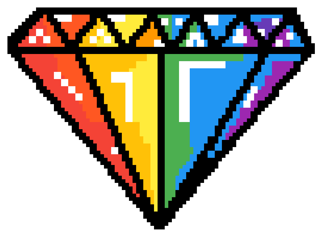 Rainbow Jem - Triangle Clipart (1200x1200), Png Download