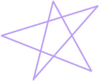 #star #purple #handdrawn #freetoedit - Triangle Clipart (1024x341), Png Download
